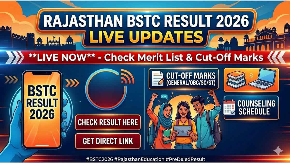 Rajasthan BSTC Result 2026 Live: Download Pre DElEd Result, Direct Link, Cut Off